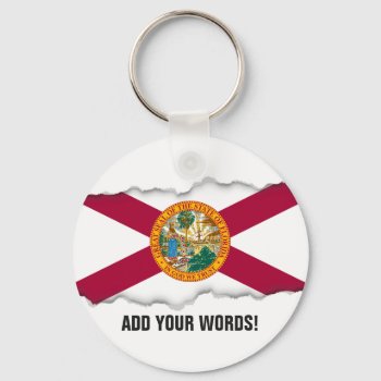 Florida State Flag Keychain by HappyPlanetShop at Zazzle