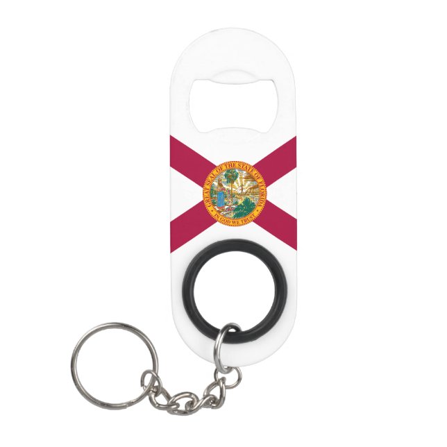 Florida State Flag Keychain Bottle Opener (Front)