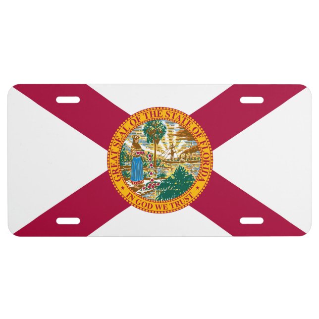 Florida State Flag License Plate (Front)