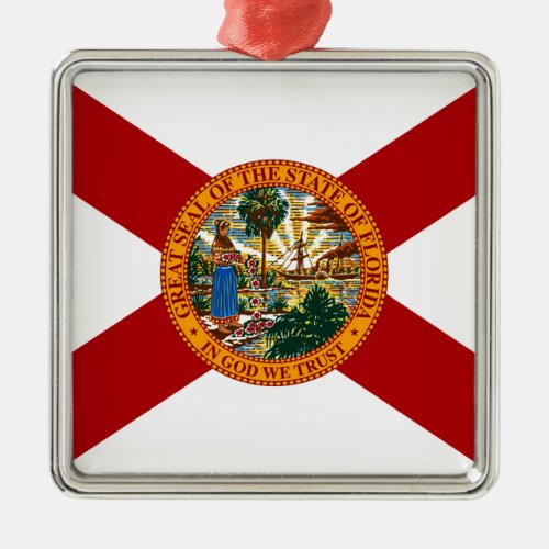 Florida State Flag Metal Ornament