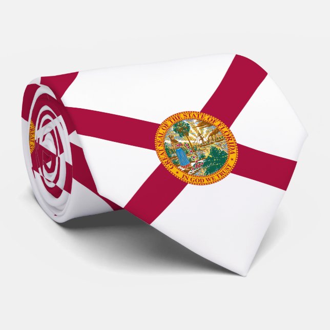 Florida State Flag Neck Tie (Rolled)