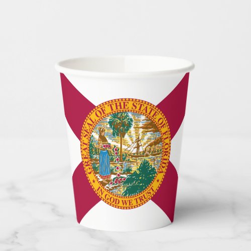Florida State Flag Paper Cups