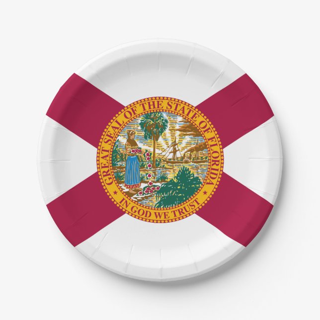 Florida State Flag Paper Plates (Front)