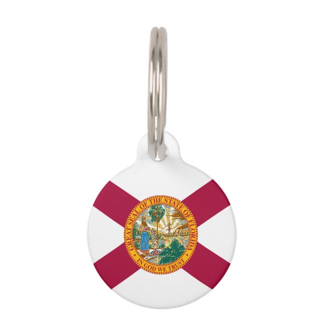 Florida State Flag Pet ID Tag (Back)