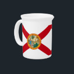 Florida State Flag Pitcher<br><div class="desc">Add a touch of Florida pride to your gatherings with our exclusive pitcher featuring the flag of Florida! Crafted with meticulous attention to detail, this pitcher is more than just a functional item; it’s a celebration of Florida's heritage and cultural pride. The vibrant design proudly showcases the iconic Florida state...</div>