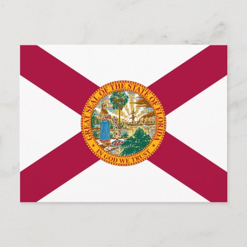 Florida State Flagpng Postcard