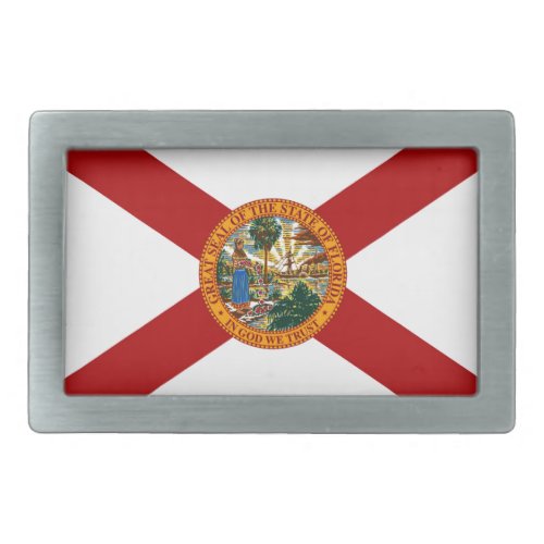 Florida State Flag Rectangular Belt Buckle