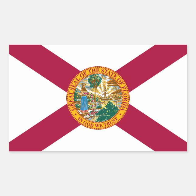 Florida State Flag Rectangular Sticker (Front)