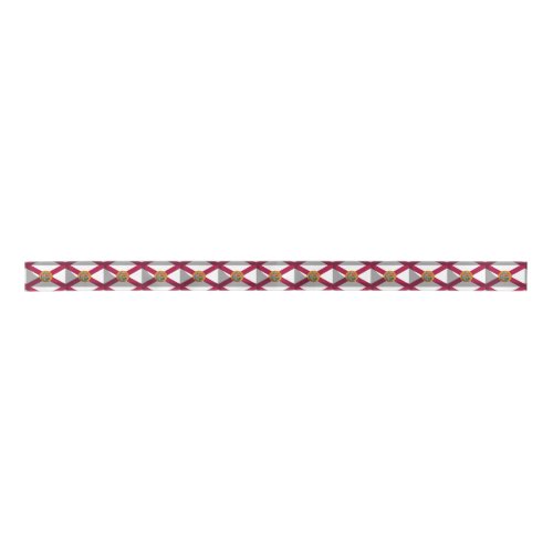 Florida State Flag Shadow Satin Ribbon