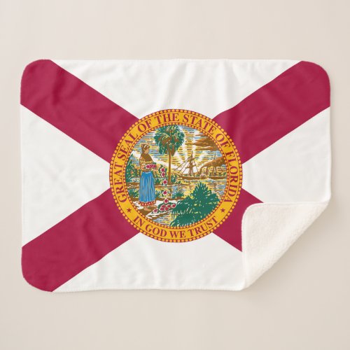 Florida State Flag Sherpa Blanket