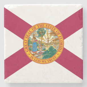 Florida State Flag Stone Coaster