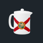 Florida State Flag Teapot<br><div class="desc">Add a touch of Florida pride to your tea time with our exclusive teapot featuring the flag of Florida! Crafted with meticulous attention to detail, this teapot is more than just a functional item; it’s a celebration of Florida's heritage and cultural pride. The vibrant design proudly showcases the iconic Florida...</div>