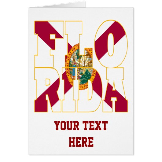 Florida state flag text cards (Front)