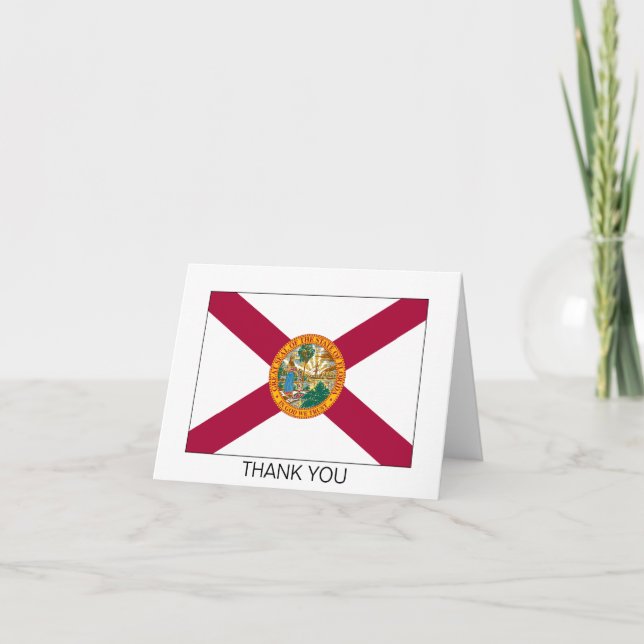 Florida State Flag Thank You Card (Front)