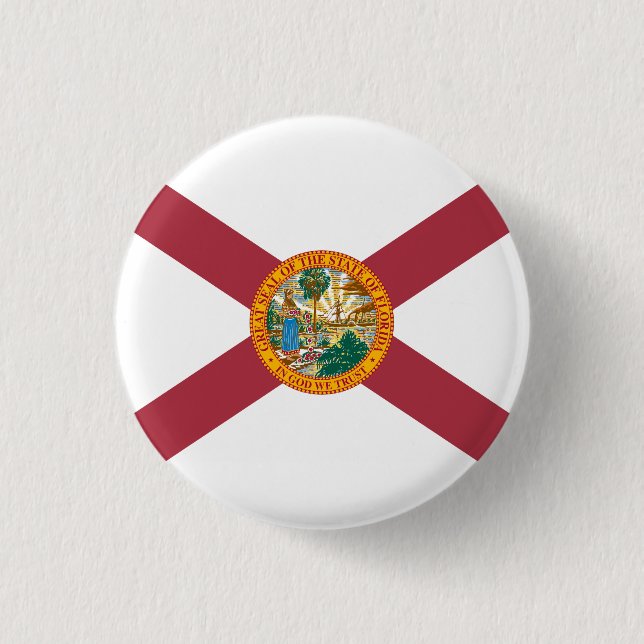 Florida State Flag USA Button (Front)