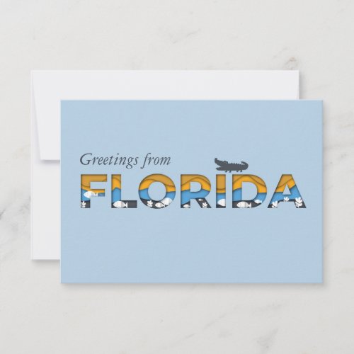 Florida State Flat Thank You Card