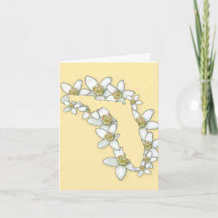 Florida State Flower Letterpress Thank You Card
