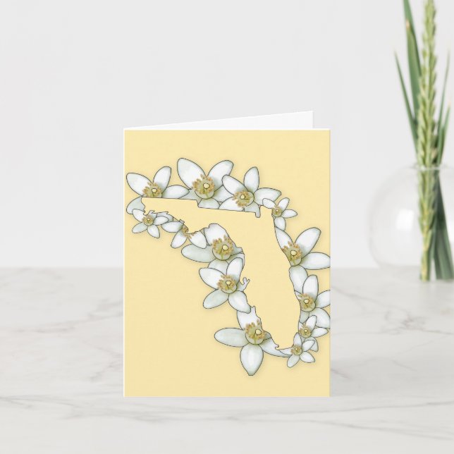 Florida State Flower Letterpress Thank You Card (Front)