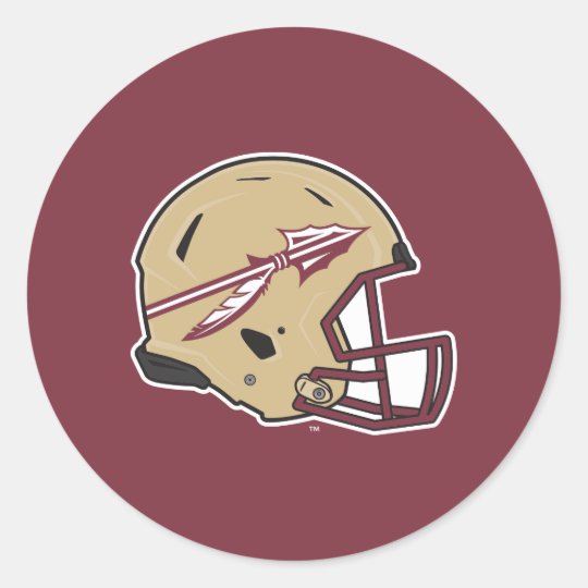 Florida State Football Helmet Classic Round Sticker