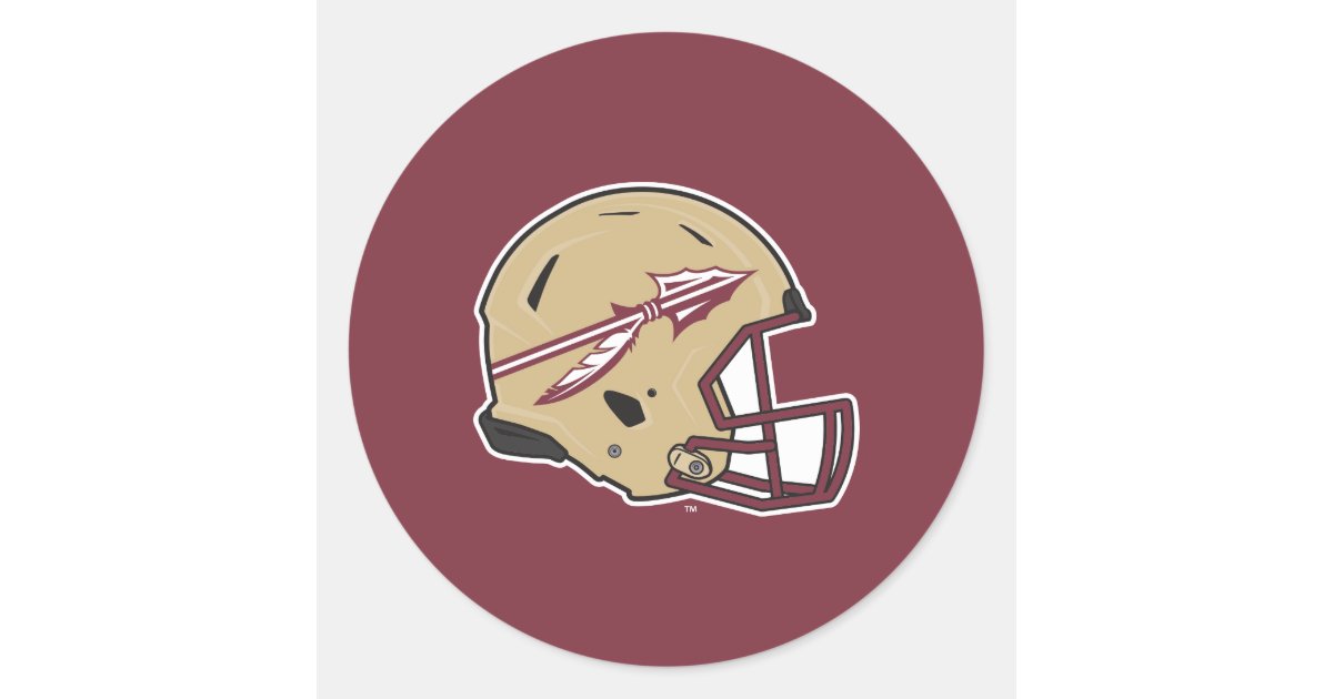 Florida State Football Helmet Classic Round Sticker | Zazzle