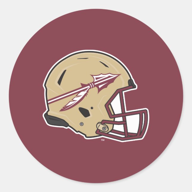 Florida State Football Helmet Classic Round Sticker (Front)