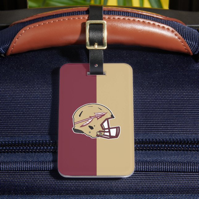 Florida State Football Helmet Luggage Tag (Front Insitu 2)