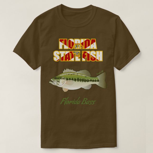 Florida State Freshwater Fish Florida Bass TShirt (Design Front)