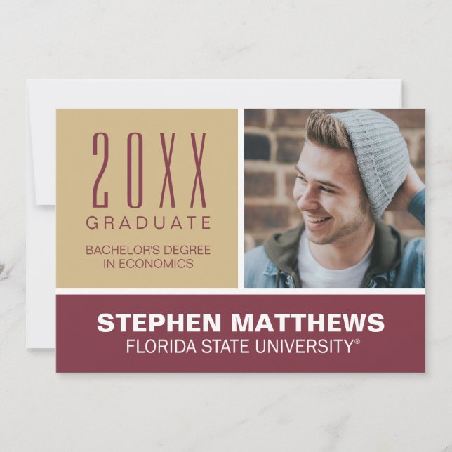 Florida State Graduation Announcement (Front)
