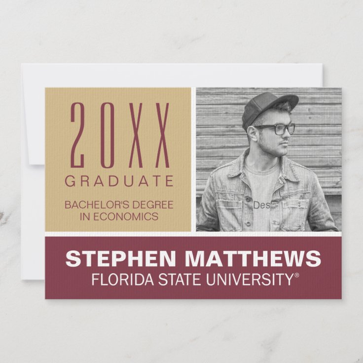 Florida State Graduation Announcement Zazzle