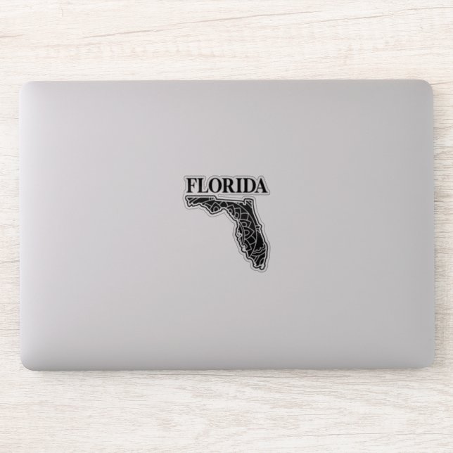 Florida state mandala map, Made in Florida Sticker (Computer)