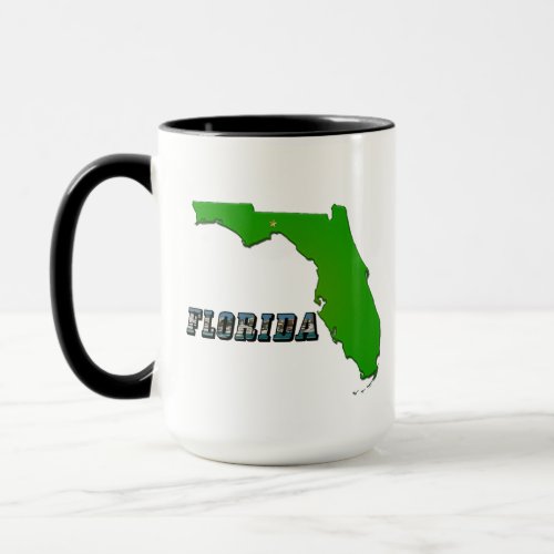Florida State Map and Text Mug