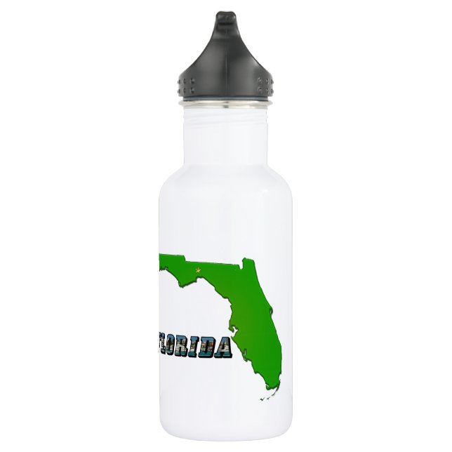 Florida State Map and Text Water Bottle (Right)