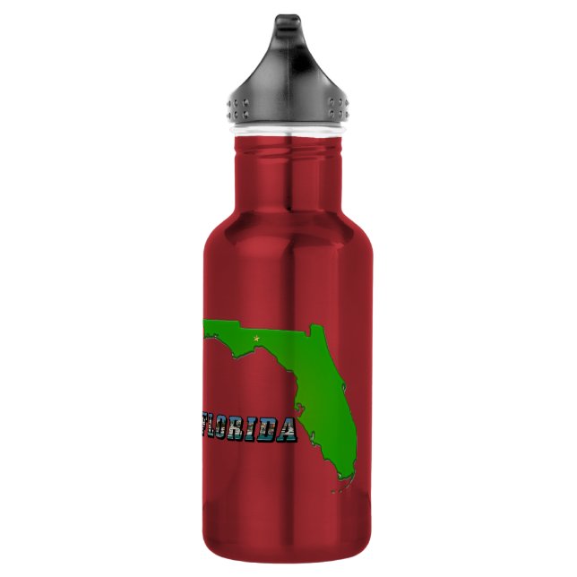 Florida State Map and Text Water Bottle (Right)
