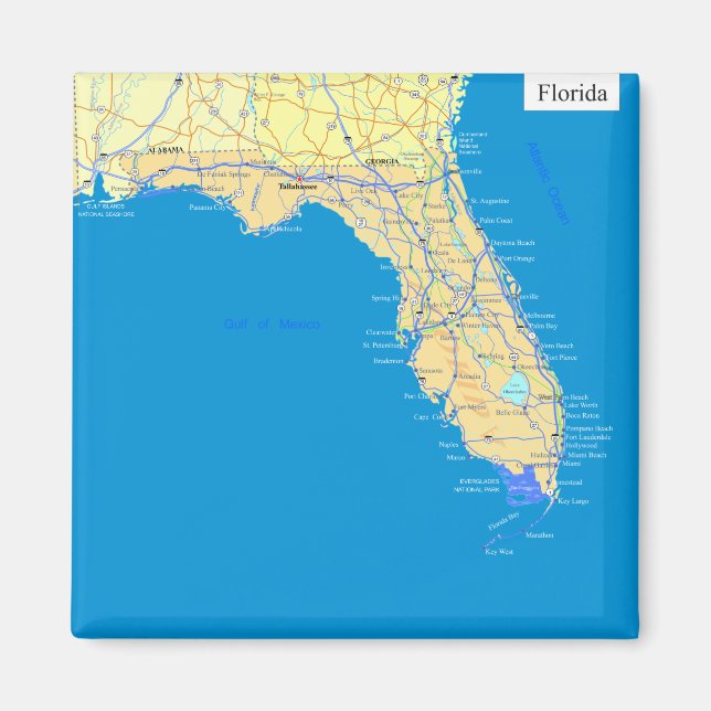 Florida state map magnet (Front)
