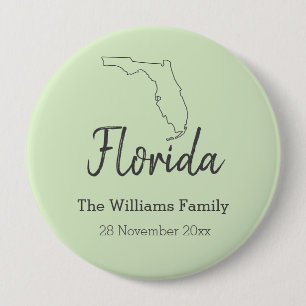 Florida State Map Personalized Family Reunion    Button