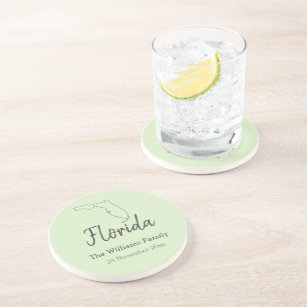 Florida State Map Personalized Family Reunion    Coaster