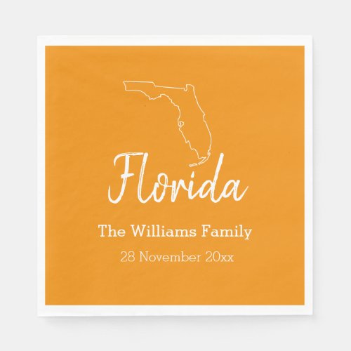 Florida State Map Personalized Family Reunion   