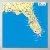 Florida USA  Map Poster