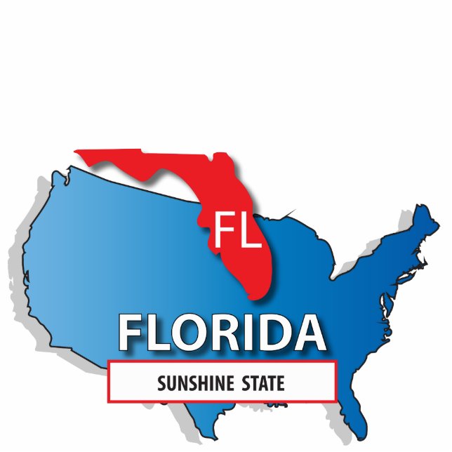 Florida state map statuette (Front)