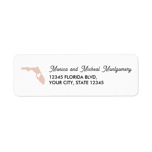 FLORIDA State Map with Heart _ ANY COLOR   Label