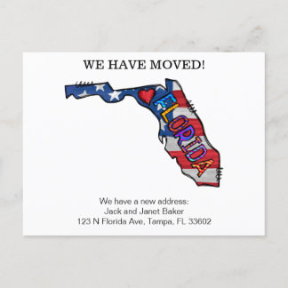Florida State Moving Announcement Cards