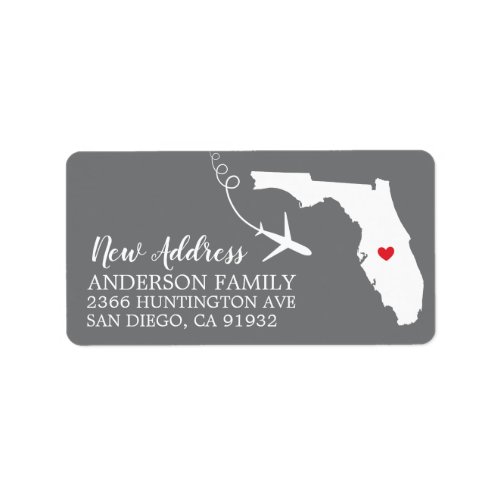 Florida State  New Home Return Address Label