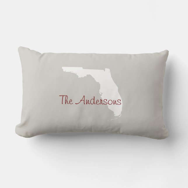 Florida State Personalized Lumbar Pillow (Front)