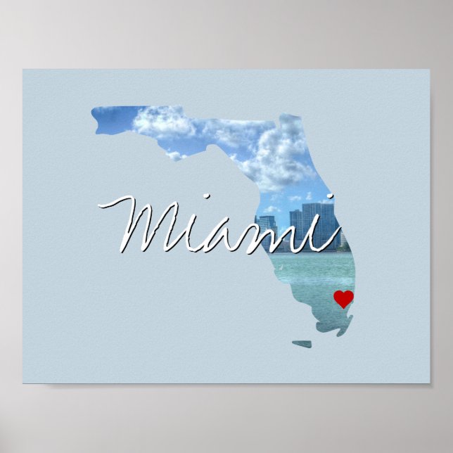 Florida State Photo insert and town name Poster (Front)