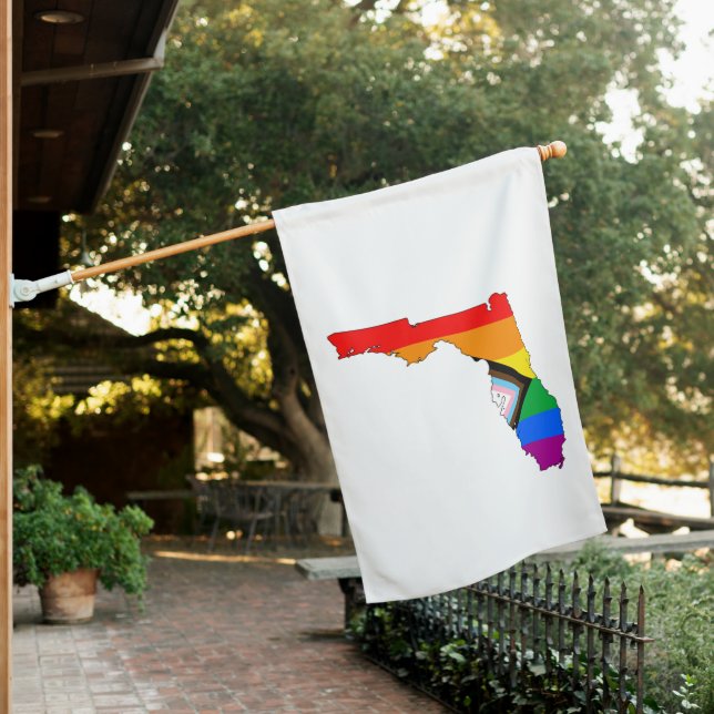 Florida State Pride LGBTQ Progress Pride House Flag (In SItu)