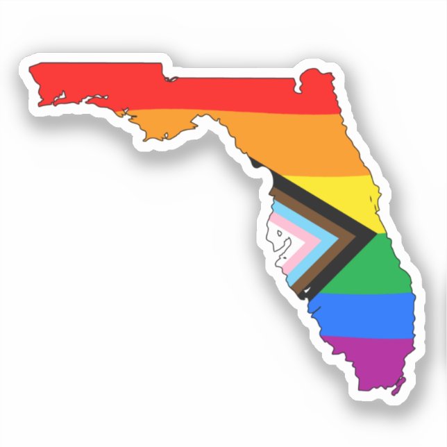 Florida State Pride LGBTQ Progress Pride Sticker (Front)