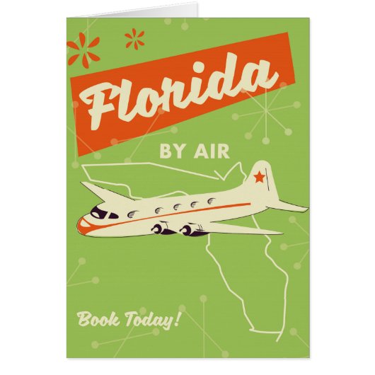 Florida State retro poster. Cards (Front)