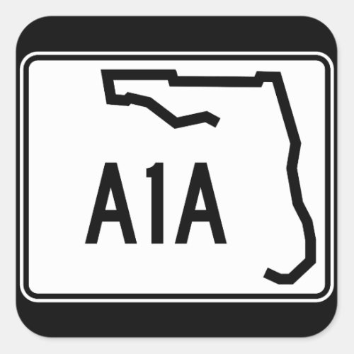 Florida State Route A1A Square Sticker