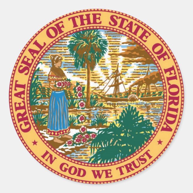 Florida State Seal Stickers (Front)
