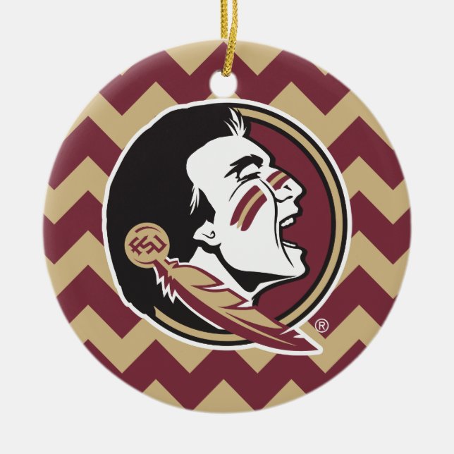Florida State Seminole Ceramic Ornament (Front)